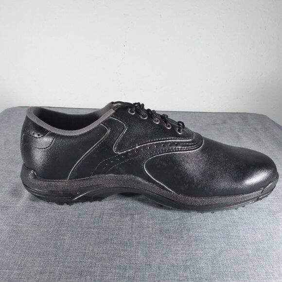 FootJoy Mens GREENJOYS Black Golf Shoes Size 9.5 M Traction Cleat Sole 45462 EUC - Picture 7 of 12